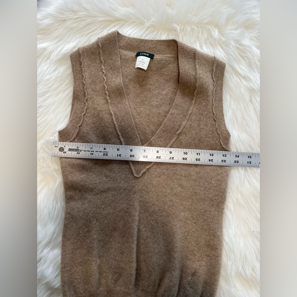 JCREW womans wool and cashmere cream vest size Small - Picture 5 of 7